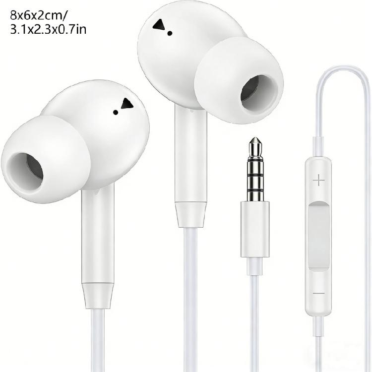Corded Earbuds In-Ear Earphones Noise Isolating Headphone with Microphone 3.5mm/Type C Ear Buds for Smartphones Music
