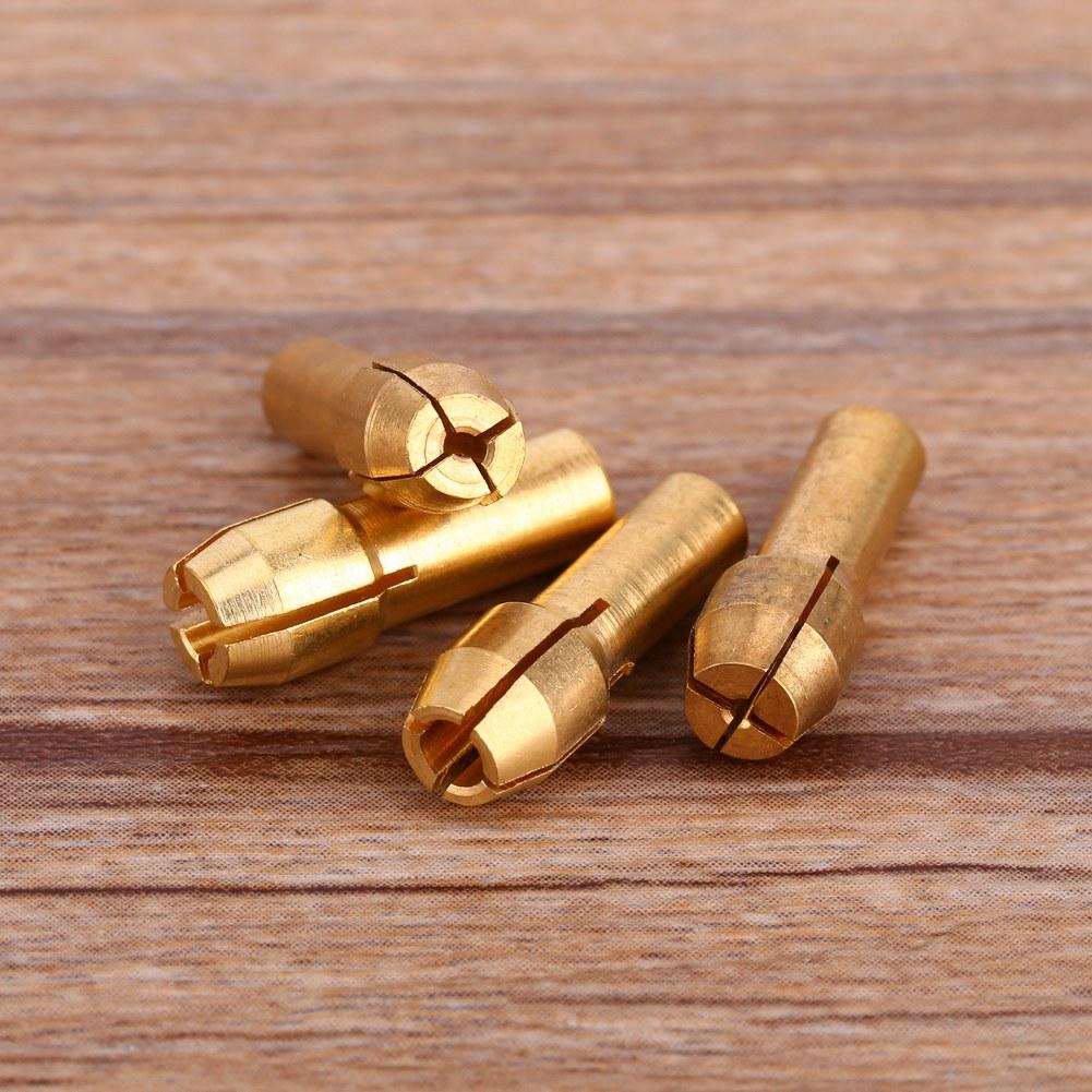 Hot 4pcs Rotary Multi Tool 1 1.6 2.35 3.2MM Brass Collets Adapter Nut Kit Set Rotary Tools Fit
