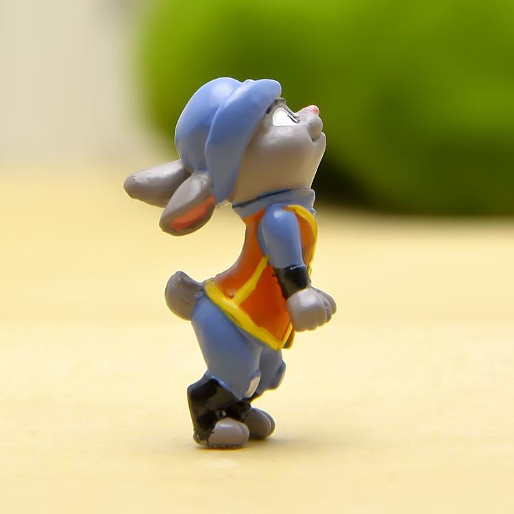 Zootopia Nick Judy Resin Figurines Mini Model Ornaments For Landscape Decoration