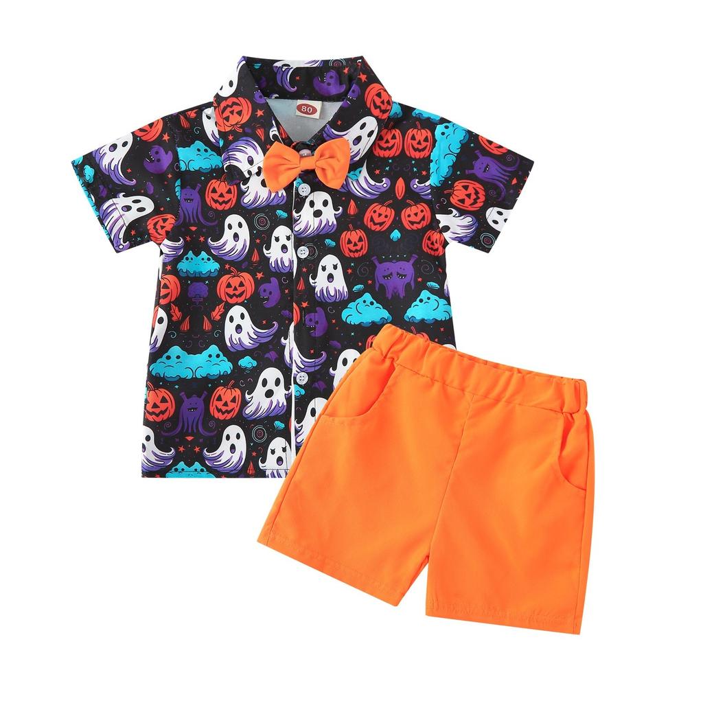 Children's Home Clothes Pajamas Set Short-sleeved Top Shorts Two-piece Set Outer Wear Play Cardigan Clothes
