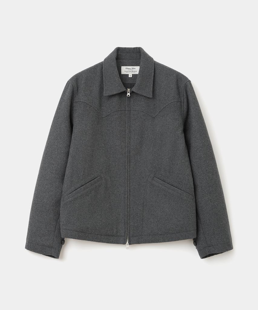 Uniform Bridge Wool Drizzler Jacket Charcoal