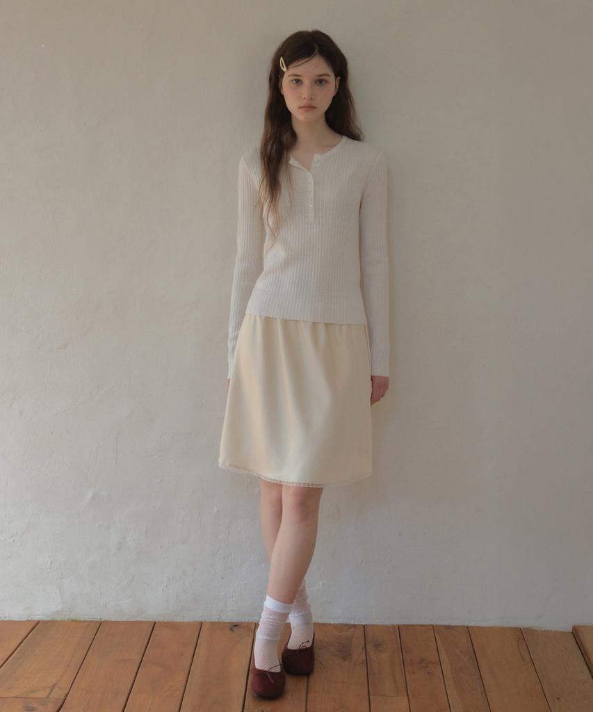 Aueonoseuteljia Deep Henry Neck Knit_Ivory(Oc26Kn01)