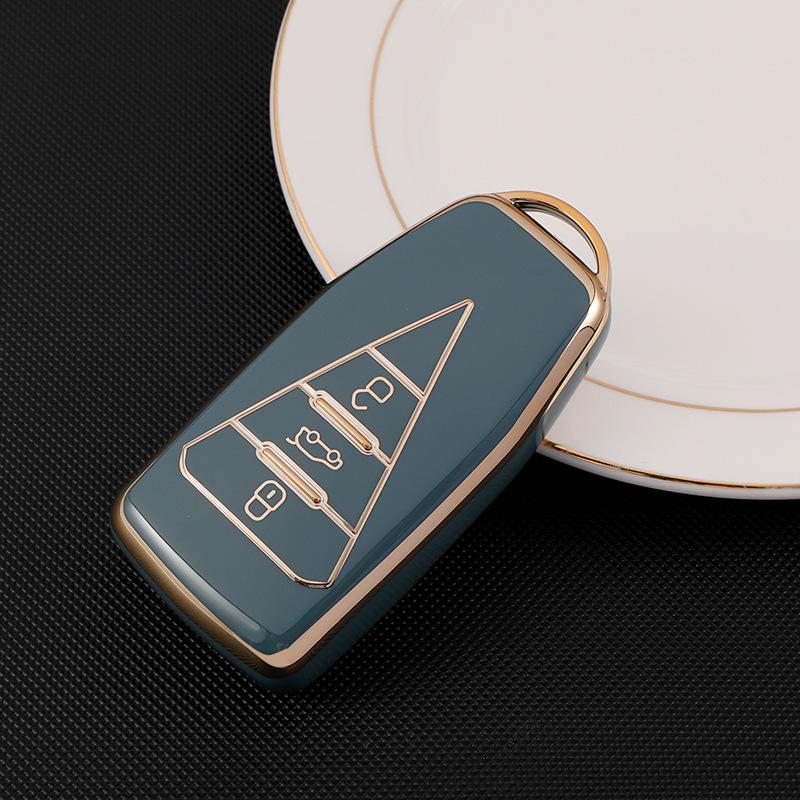 Dongfeng Venucia Car Key Case: Gold Edge Protective Shell for D60, T60plus/EV, T90, T70 with Buckle