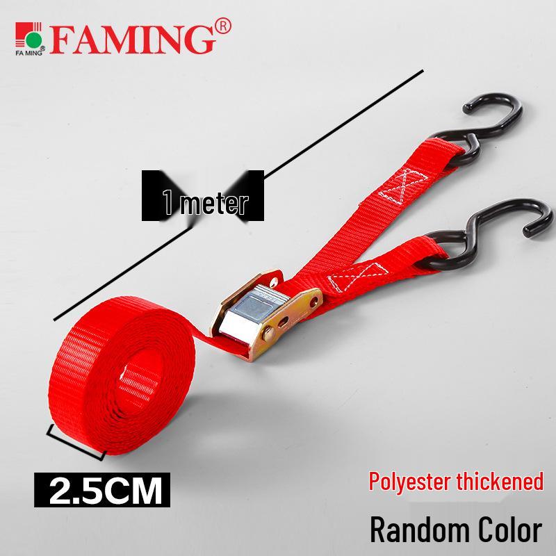 Thickened Webbing Double Hook Quick Binding Strap for Motorcycles & Trolleys