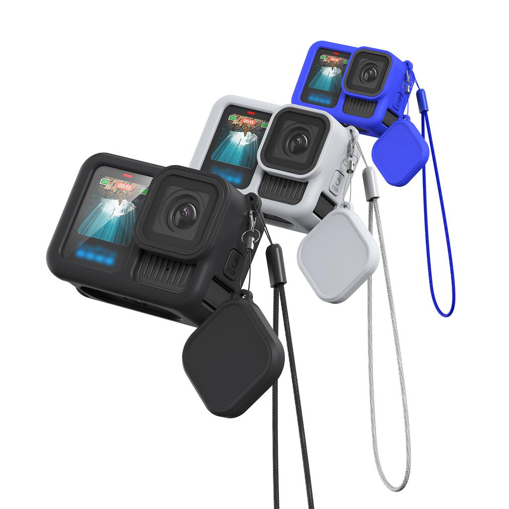 Comprehensive Silicone Protectors Set For Camera Camera Protecting Shell, Lens Cover Screen Guard and Wrist Strap