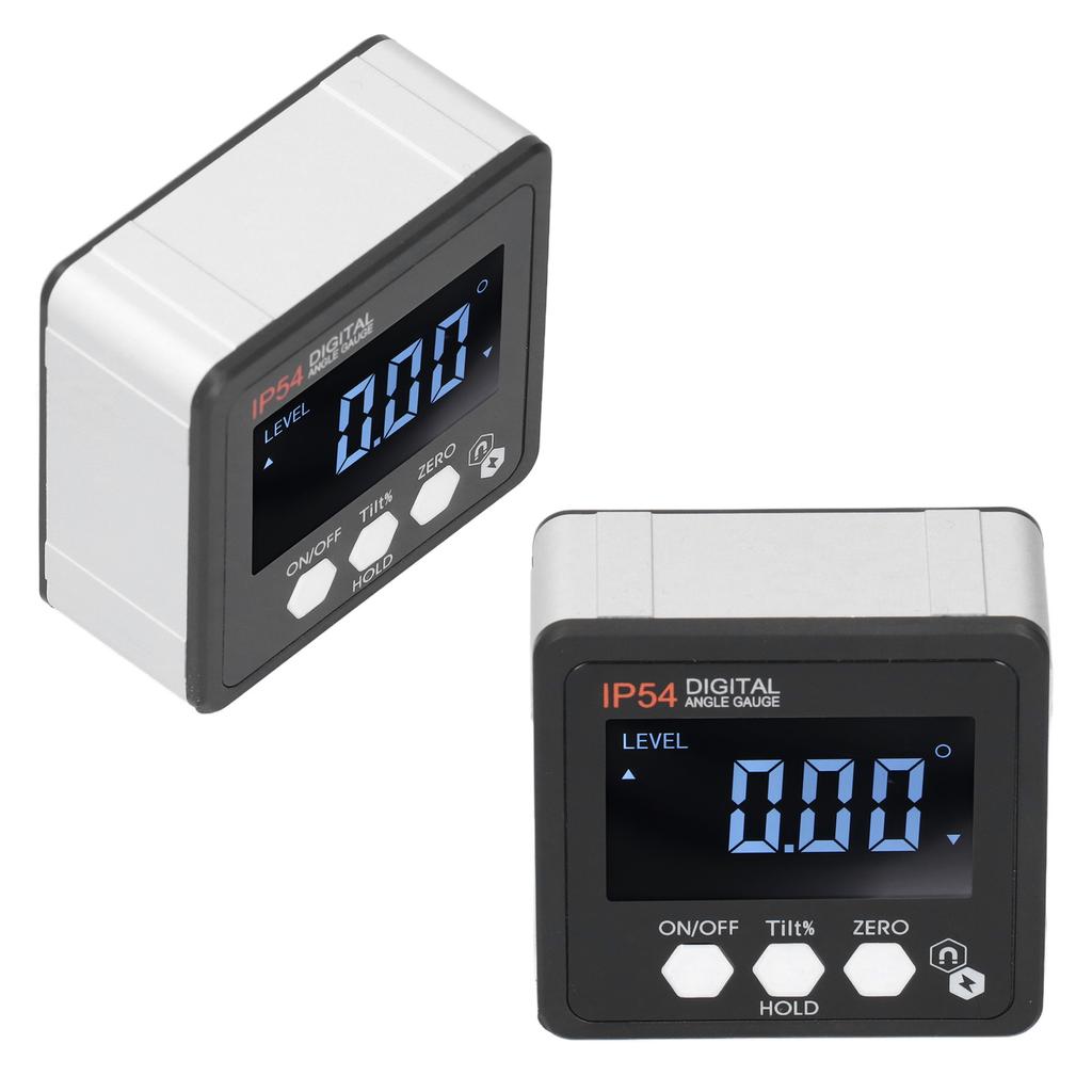 Digital Protractor Large LCD Display, Magnetic Base -IP54 Suitable for Woodworking, Construction, Machinery, with Holding Functions