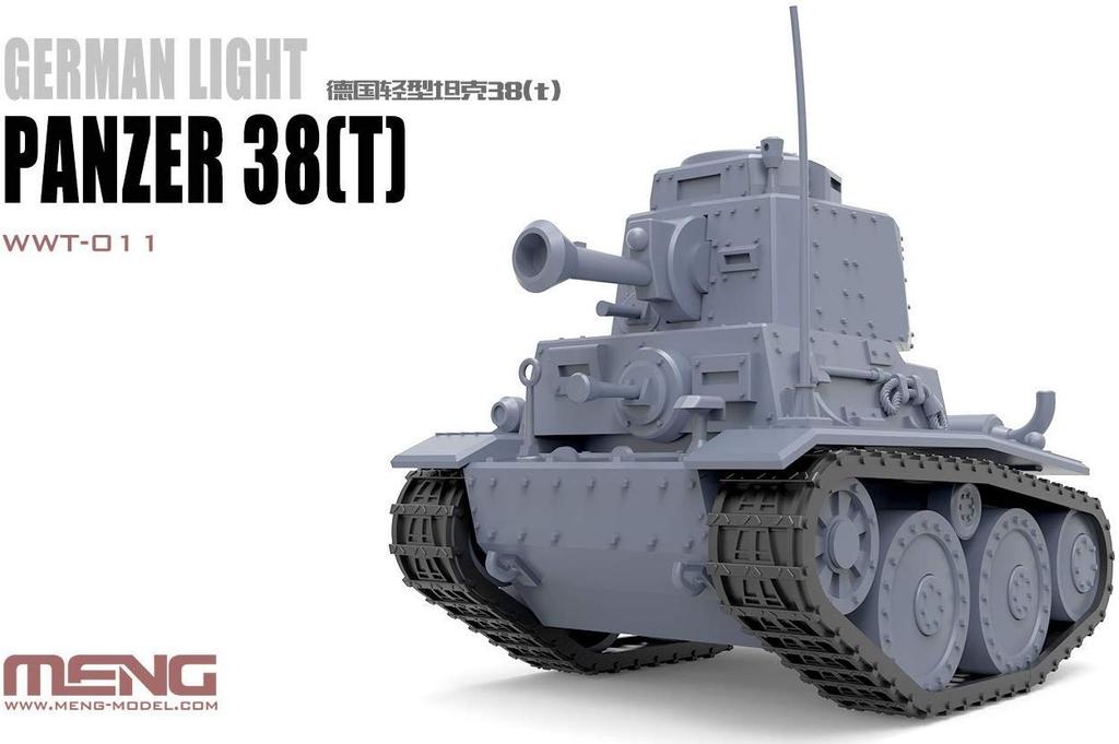 Meng Model World War Toons Series German Light Tank 38 (t) Pre-Colored Plastic Model Kit MWWT011