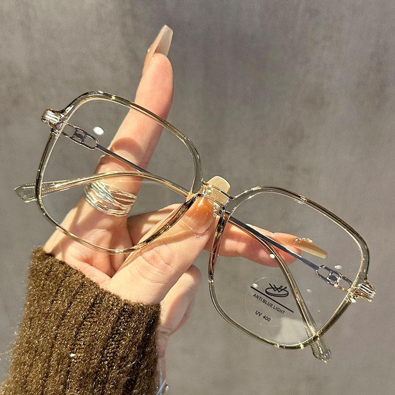 New Large Frame Ultra Light Myopia Glasses For Women Anti Blue Light Computer Glasses Stylish Eyewear 9041
