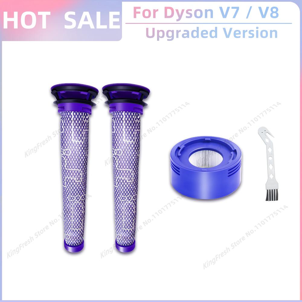 Compatible For Dyson V7 V8 Pre Filter Post Filter Replacement Parts Accessories Vacuum Front and Back Washable Filter
