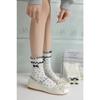 Spring Autumn Sweet Cotton Lolita Ballet Style Ultrathin Breathable Socks for Women Lace Bow Piles of Socks