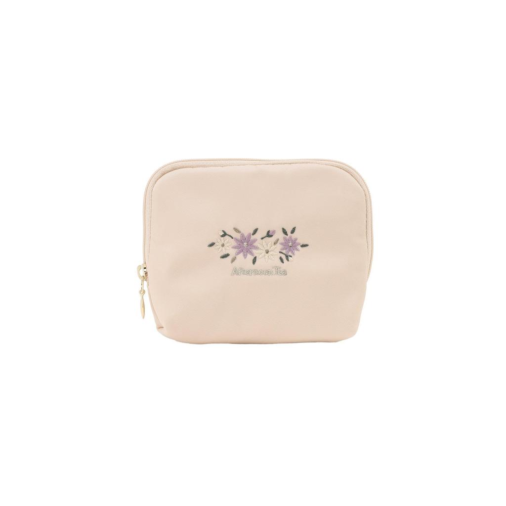 Afternoon Tea Living Pouch Flower Embroidered Tissue JQ54, Case, White/Ivory