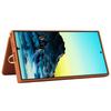 SY-001 For Samsung Galaxy S24 Ultra Case Kickstand Leather+TPU Crossbody Phone Cover