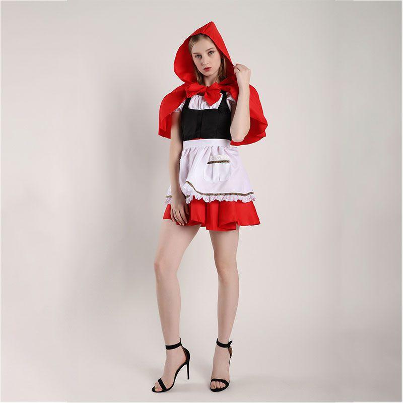 Enchanting Cosplay Christmas Princess Dress Little Red Riding Hood For Adults