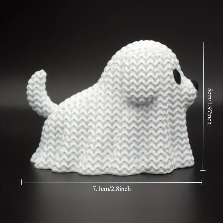 The Perfect Choice for Knitted Ghost Dog Statues, Halloween Ghost Dog Ornaments, and Ghost Puppy Halloween Ambiance Decorations