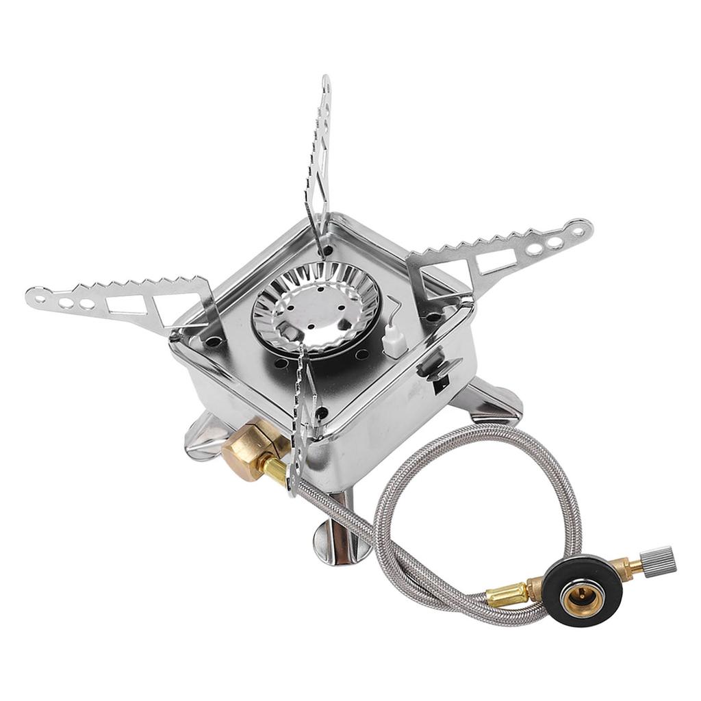 Foldable Camping Stove Light Weight Four Legged Design Safe Portable Backpacking Stove with Hose