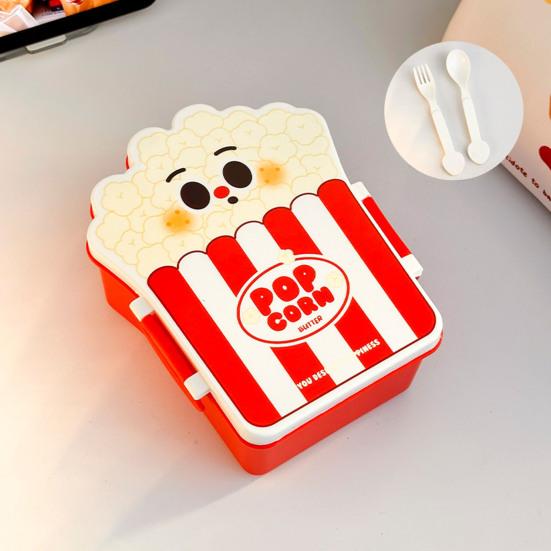 Yousheng Lunch Box Hamburger Chip Shape Food Grade Safe Airtight Leak-Proof Food Container Office Lunch Freshness Preserving Lunch Box