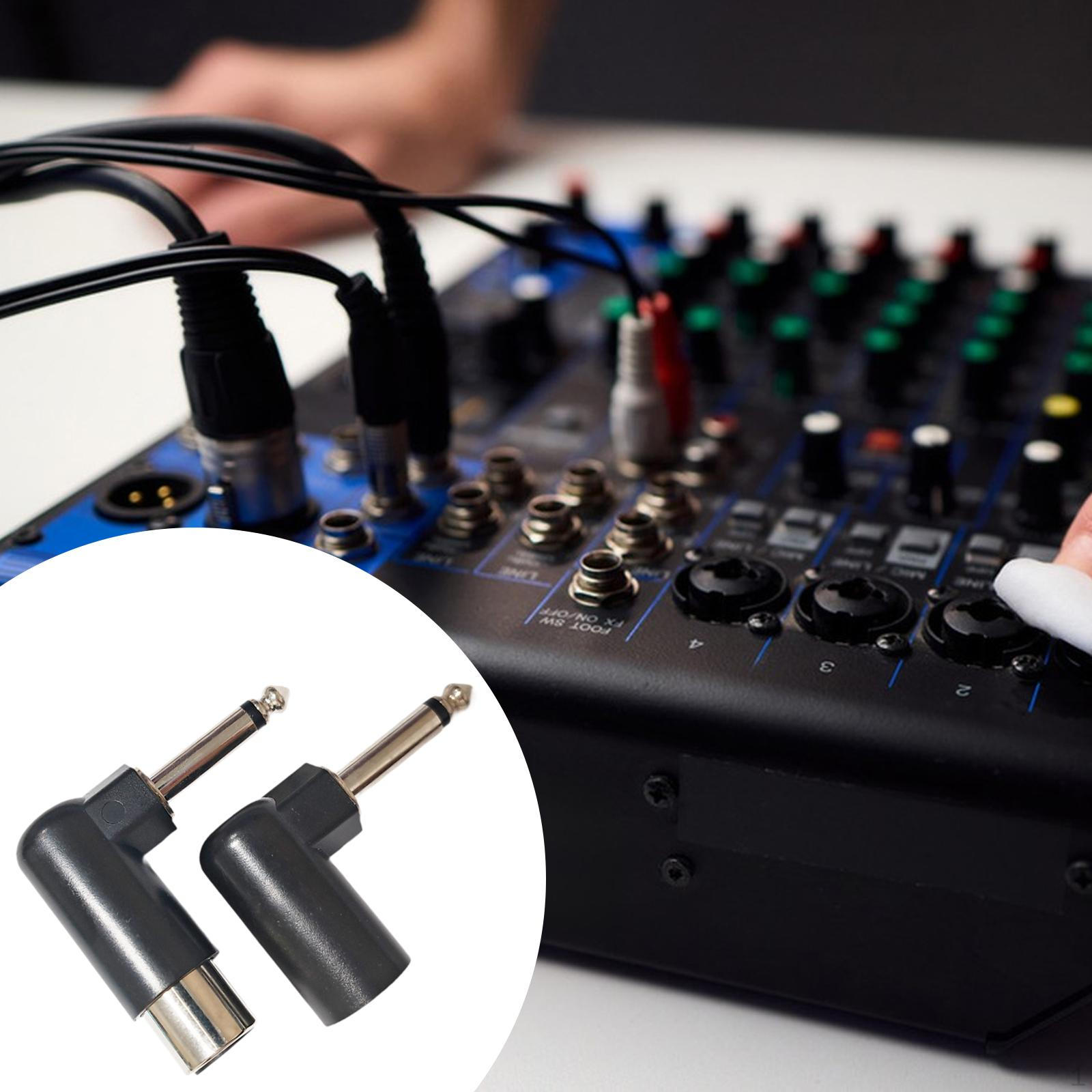 

3 Pin XLR Female Male to 1/4 /6.35 mm Angle Adapter Converter Sturdy Lightweight Plug and Play for