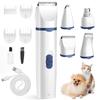 Pet Grooming Clippers - AIMOONSA - 4 In 1 - Quiet - USB Rechargeable - Ceramic Blades
