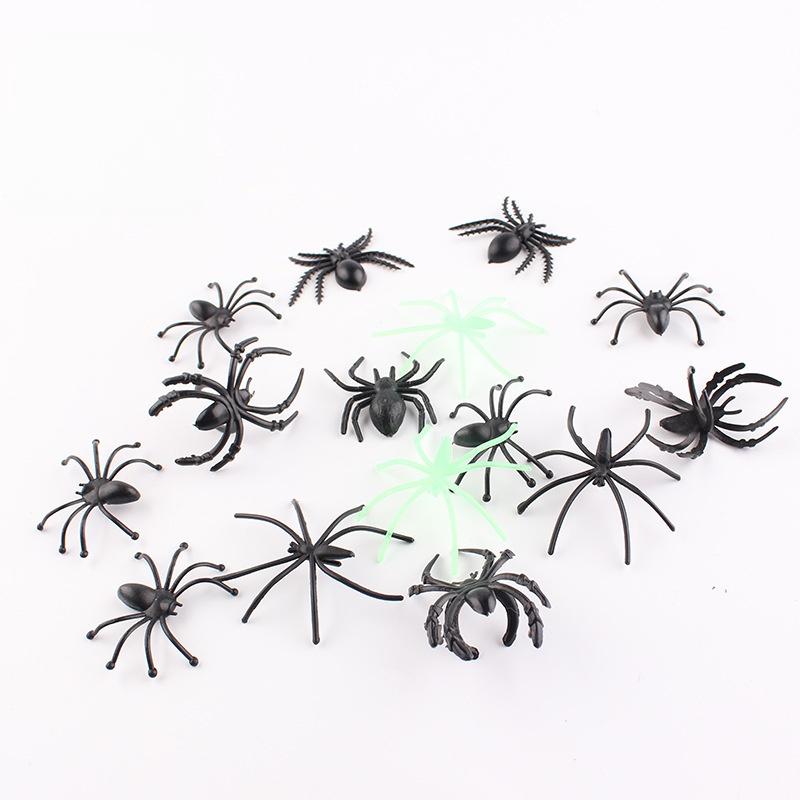 10pcs Spider Web Cotton Accessories Ring Glow-in-the-Dark SpiderspiderBar Haunted House Secret Room Venue Decoration Props for F