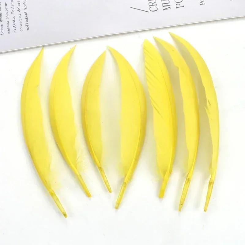 Curved Bent Duck Feathers for Crafts Dream Catcher Goose Wing Feather Decor Jewelry Making Carnaval Handicraft Party Accessories
