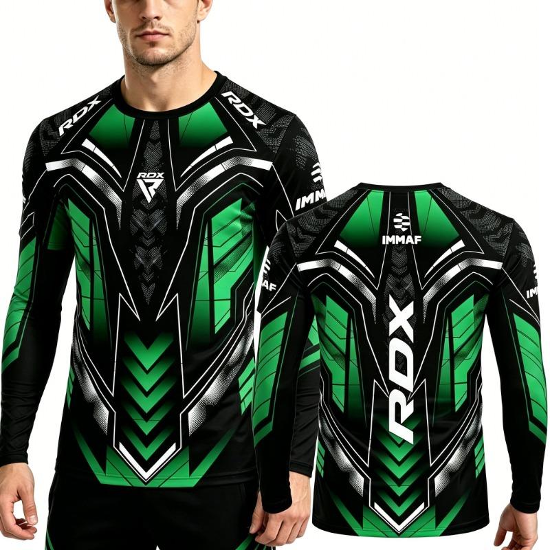 Long-Sleeve Compression Shirt for MMA Boxing Training, Quick-Dry & Breathable Fight Gear