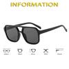 Fashion Vintage Square Sunglasses Thick Frame Double Bridges UV400 Anti-Glare Fashion Female Chic Sun Glasses