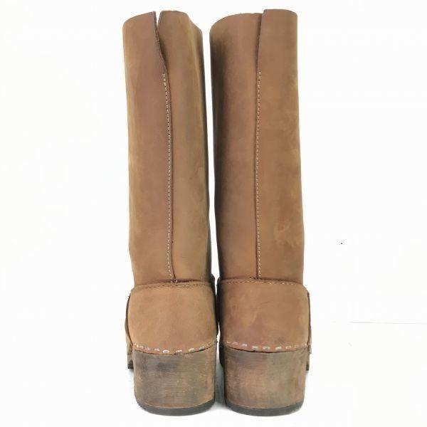 Moheda Toffeln Sweden Leather Long Boots 24.0 Camel(USED)