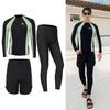 Women's Two-Piece Wetsuit Set - Jellyfish Design, Long Sleeve & Pants, Sun Protection for Surfing & Snorkeling, Men's Options Available