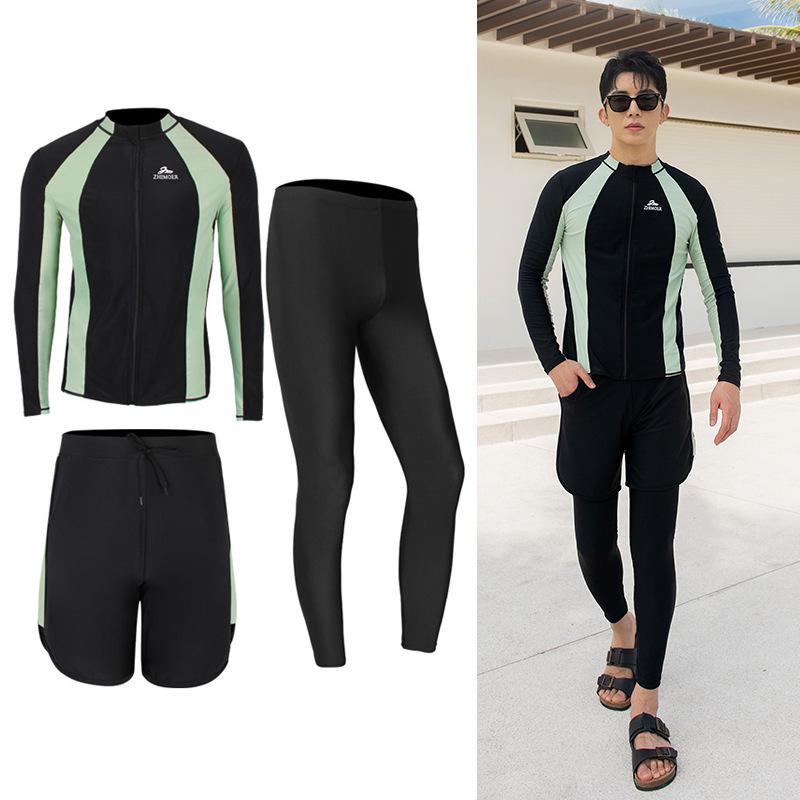 Women's Two-Piece Wetsuit Set - Jellyfish Design, Long Sleeve & Pants, Sun Protection for Surfing & Snorkeling, Men's Options Available