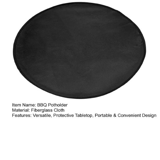 Yousheng Fireproof Pit Mat for Stove BBQ Heat Mat Round Square 3-Layer Fireproof Tabletop Mats for Outdoor BBQ Air Fryer Grill Mats