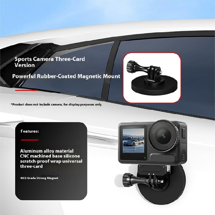 Silny Magnetyczny Uchwyt Zaciskowy do Kamery Z Pozycjonowaniem 360° Korpus ze Stopu Aluminium Warstwa Ochronna z Silikonu Dla Stabilnego Ujęcia