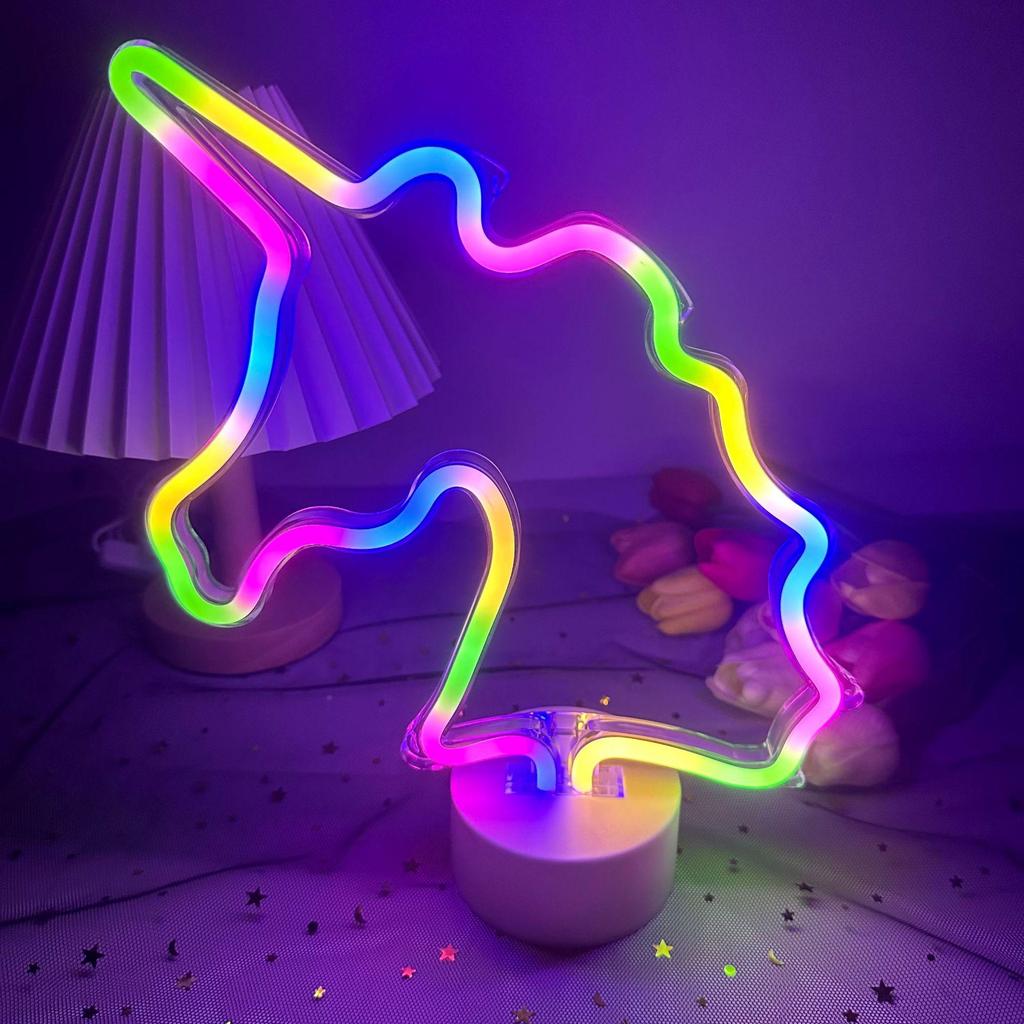 LED Planet Neon Light – Creative Rainbow-Shaped Table Lamp for Room Décor and Atmosphere