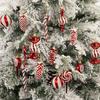 6cm 15-Piece Christmas Ornament Set: Balls, Pine Cones, Lollipops, Candies for Tree Decor and Gifts