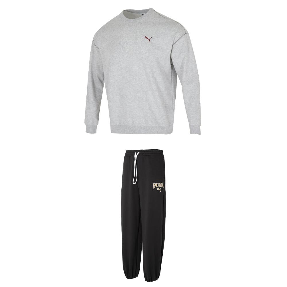 

Puma Comfortable Casual Crew Neck Long Sleeve Drawstring Knit Sweatpants And Hoodie Set Men Sweatpants And Hoodie Set 690014-04+682928-01 M