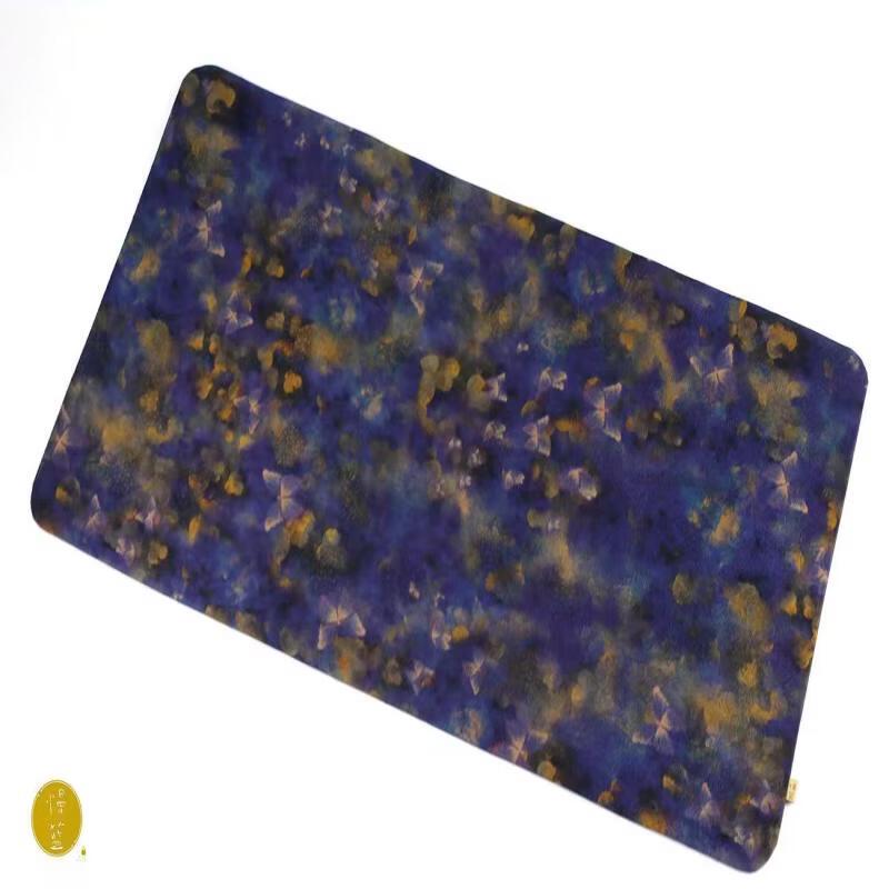 Handun Gambiered Silk Tea Mat with Butterfly Dream Design