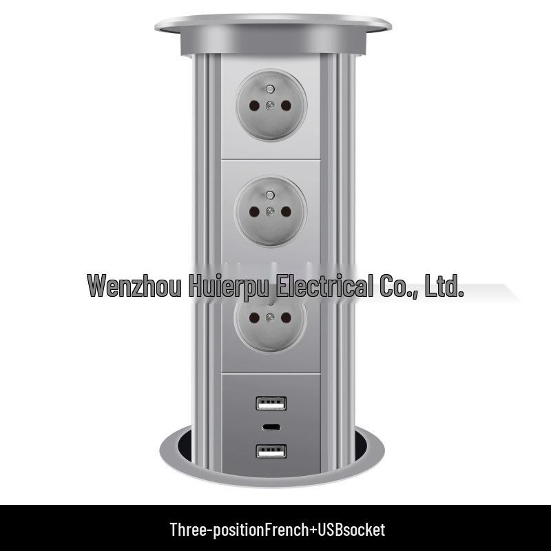 SJ Automatic Pop-Up Kitchen Island Power Socket