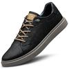 Italienische Marke Schwarze Herren Echtleder Schuhe Lässige Herrenschuhe Herren Schnürschuhe Flache Sneakers Luxusschuhe für Herren