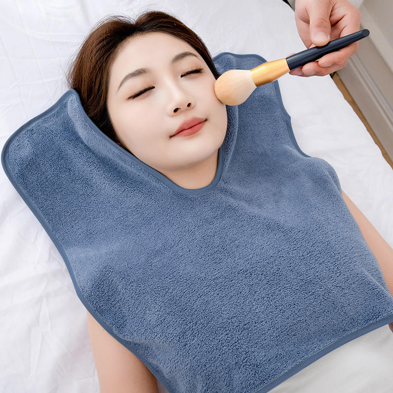 1PC U-Shaped Facial Towels for Estheticians Massage Coral Fleece Split Design Salon Towel Quick Dry Absorbent Spa Washable Head Towel