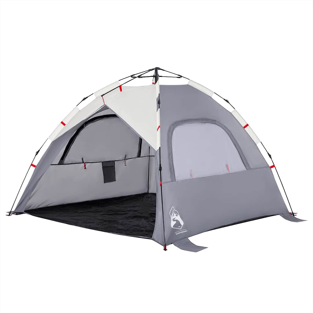 Beach Tent for 3 Persons Grey Quick Release Waterproof