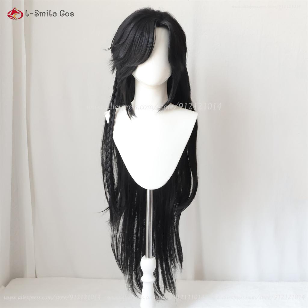Anime Tian Guan Ci Fu Hua Cheng Cosplay Wig Heaven Officials Blessing Cosplay San Lang Black Wigs Heat Resistant Synthetic Hair