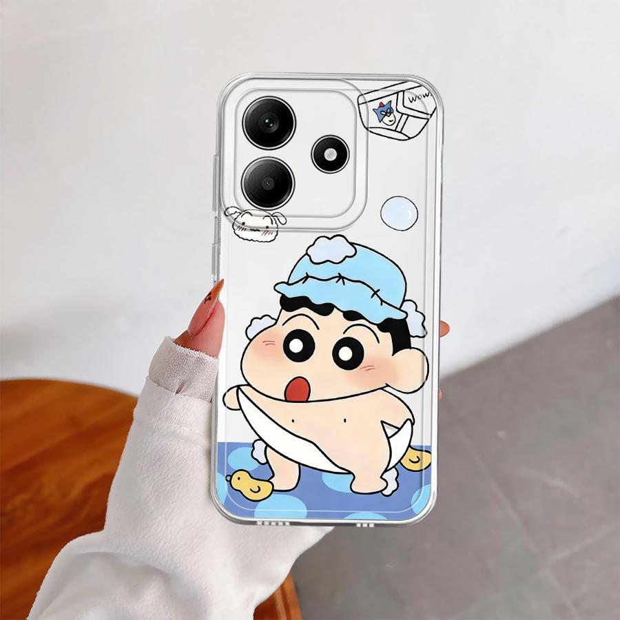 Soft Phone Cover Case for Xiaomi Redmi Note 14 Pro Plus 9 10 12 Note 13 14C 10S A4 13C 12S 11S 11 Cartoon Crayons Shinchan