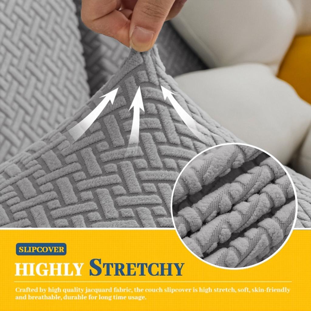 Outdoor Stretch Patio Sofa Cushion Covers Protector Stretch Removable Sofa Slipcover for Bedroom Office Living Room Home