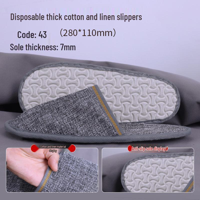Washable Anti-Slip Winter Fleece Slippers for Guests