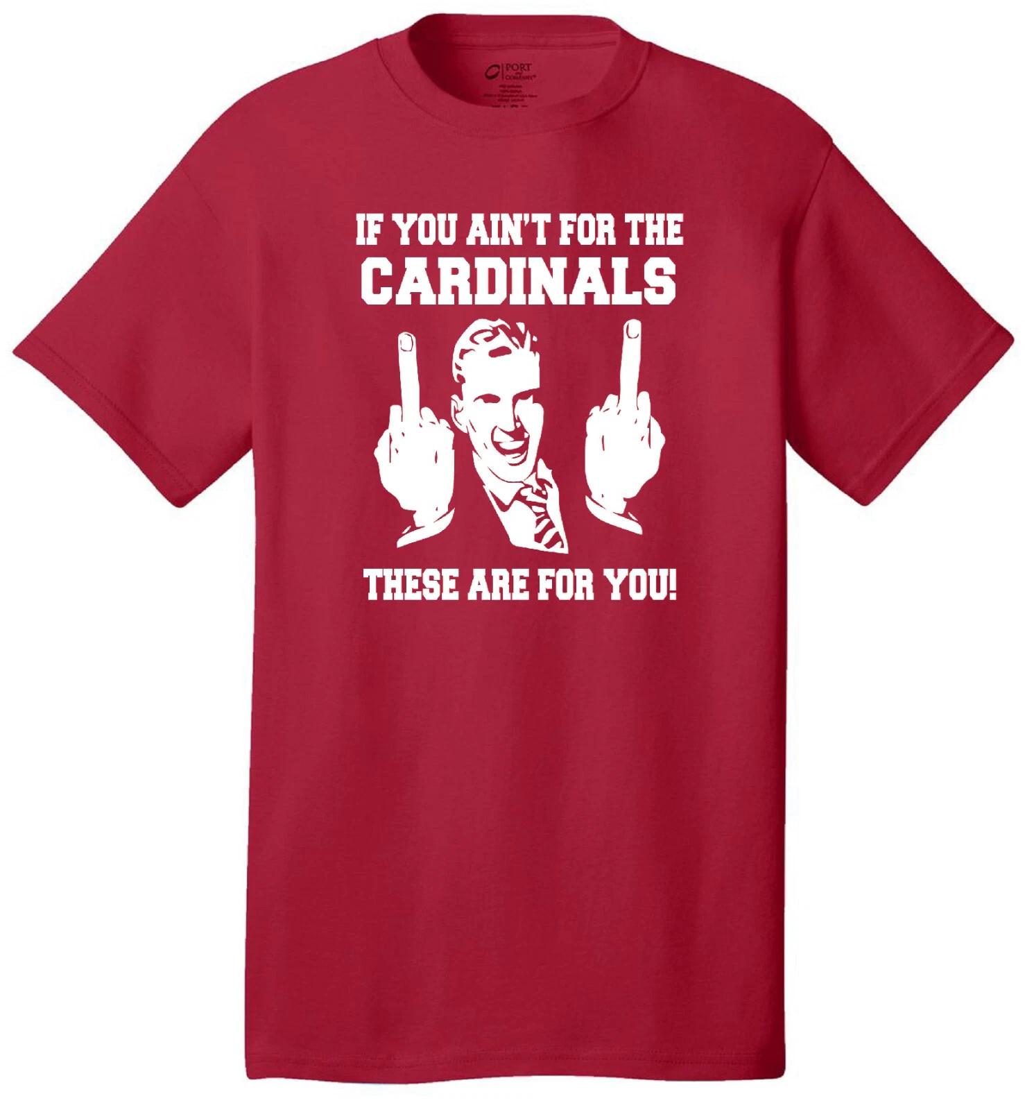 CARDINALS FLIP THE BIRD BASEBALL FOOTBALL FAN MIDDLE FINGER RED T-shirt JERSEY XL