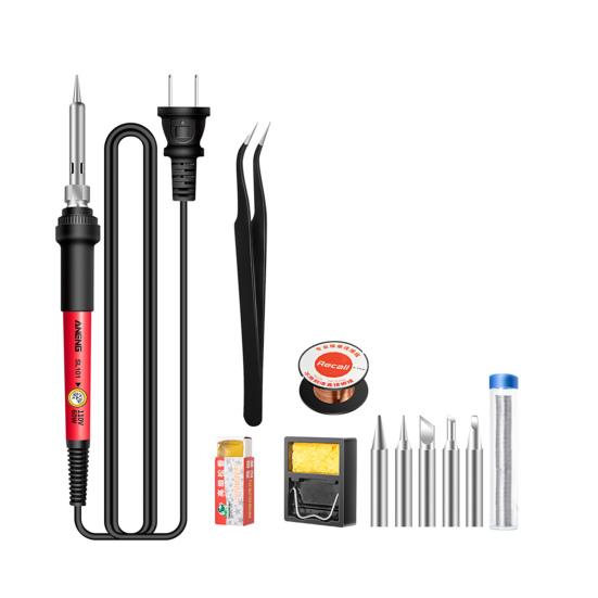 

1 комплект электрического паяльника высокой мощности с регулируемой температурой и защитой от ожогов 60 Вт 110 В/220 В термостойкий набор паяльников для мастерской