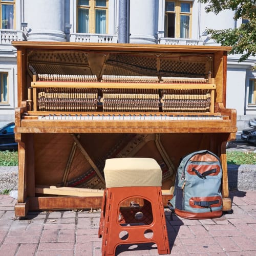 LIFKOME Piano Bench Cover, Nordic Style, Thick, Solid Color, Simple Design, Stain-Resistant, Dust-Resistant, for Piano Stools, Length 40-65cm, Width 4