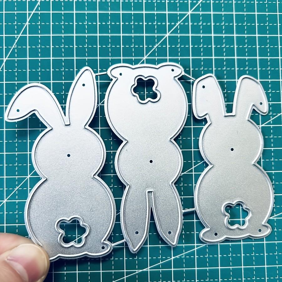 Easter 3pcs/lot Rabbits Metal Cutting Dies Cutter Stencils Scrapbooking Decorative Embossing Photo Album Decor Card Making DIY Craft