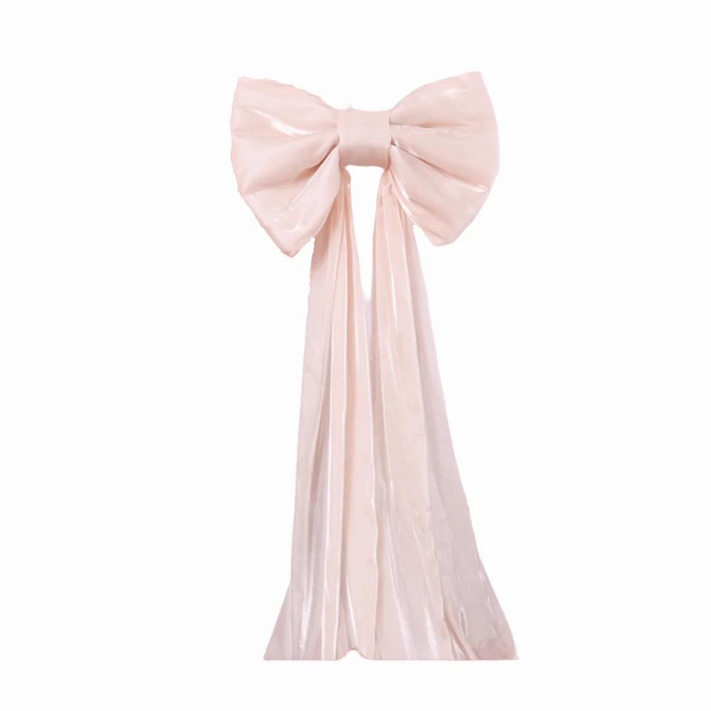Bow 50x38cm Giant Bow Wall Backdrop Pink Iridescent Drift Strip 3 Meters Bow Wall Decor Creative Design Large Velvet