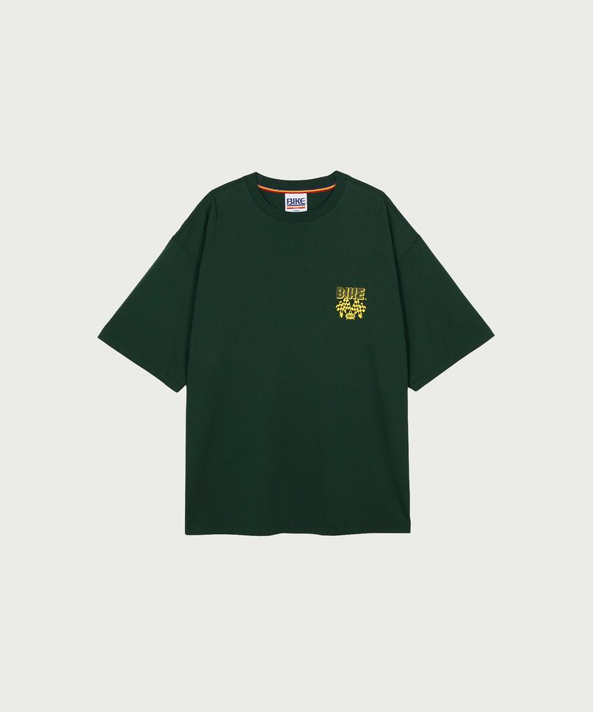 BIKE Checker Flag T-Shirt Green