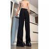 Black Straight Trousers, Drooping Feeling, High-end Neapolitan Pants, Men's High-waisted Extended Tall Suit Pants
